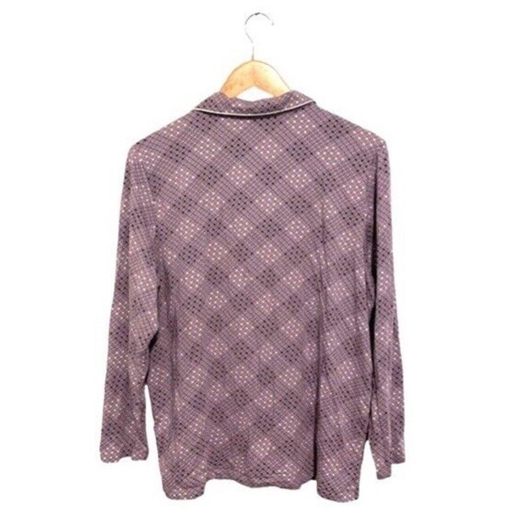 Pendleton Lounge Shirt Women Size XL Button Up Purple Long Sleeves EUC - Picture 3 of 6